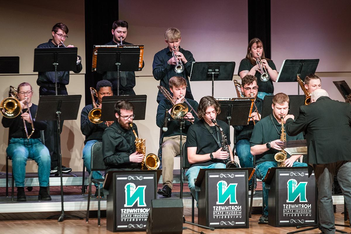 Dr. William Richardson conducts Northwest's jazz ensembles, which will perform a concert Sept. 30 at the Charles Johnson Theater. (Photo by Lauren Adams/Northwest Missouri State University) 